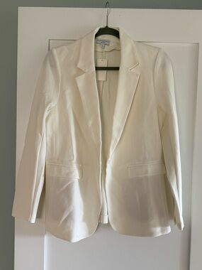 Sophie Grace Women's Cream Single-Button Blazer